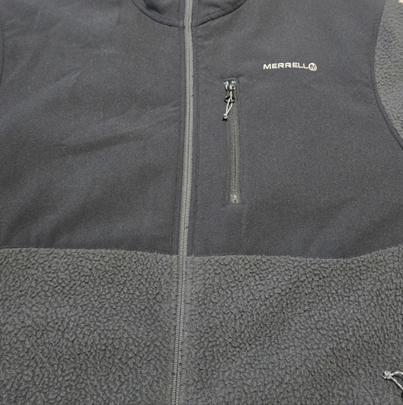 Merrell Fleece Jacket Men's Size XL Midweight Puffy Fleece - Picture 2 of 6